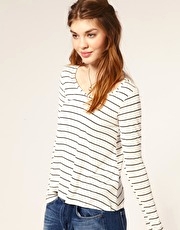 ASOS Stripe Long Sleeve Swing Top