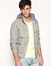 ASOS Striped Hooded Jacket