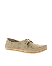ASOS Suede Moccasins With Fringed Trim