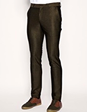 ASOS Super Skinny Fit Metallic Gold Trousers