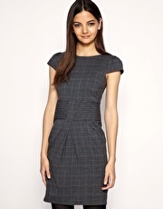 ASOS Tailored Check Workwear Tulip Dress