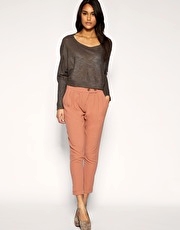 ASOS Tailored Crepe Pleat Front Peg Trouser