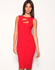ASOS Tailored Cut Out Front Ponti Pencil Dress