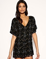 ASOS Tailored Embellished Playsuit
