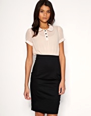 ASOS Tailored Peter Pan Collar 2 in 1 Blouse Dress