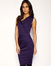 ASOS Tailored Pleat Front Ponti Pencil Dress