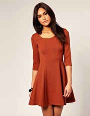 ASOS Tailored Scoop Neck Fit And Flare Dress