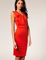 ASOS Tailored Twist Front Ponti Pencil Dress