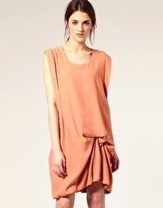 ASOS Tailored Twist Neckline Drape Tunic Dress