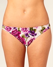 ASOS Tapestry Rose Print Hipster Bikini Brief