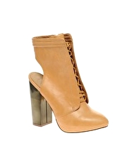 ASOS TASK Open Back Lace Up Shoe Boot