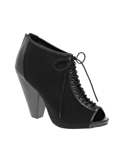 ASOS TELLTALE Lace Up Peep Toe Shoe Boots