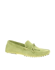 ASOS Tie Front Suede Driving Shoes