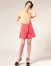 ASOS Tie Waist Full Skirt Shorts