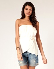 ASOS Tie Waist Woven Boob Tube