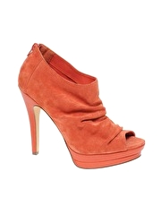 ASOS TURN IT UP Suede Ruched Peep Toe Shoe Boots - 2