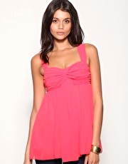 ASOS Twist Front Chiffon Babydoll Top