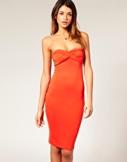 ASOS Twist Midi Bodycon Dress
