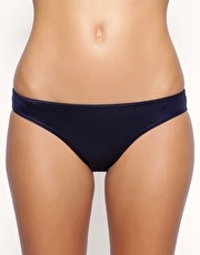 ASOS Wet Look Ruched Back Bikini Brief