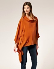 ASOS WHITE Dip Side Cowl Top