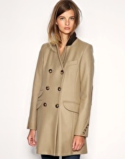 ASOS WHITE Double Breasted Formal Coat