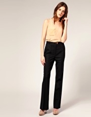 ASOS WHITE Seamed High Waist Wide Leg