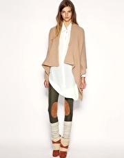 ASOS WHITE Suedette Patch Leggings
