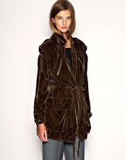 ASOS WHITE Velvet Parka
