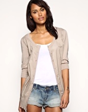ASOS Woven Front Boyfriend Cardigan