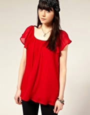 A|Wear Belted Pleat Top