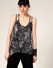 A|Wear Snake Print Trapeze Tank