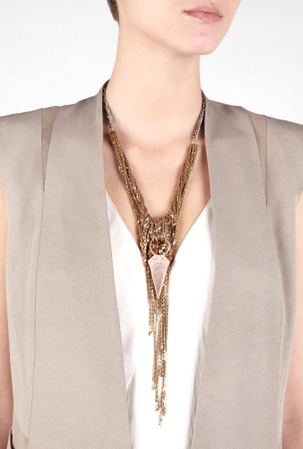 Bailey Brass Aztec Chain Necklace by Dannijo