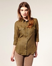 Barbour Heritage Washed Linen Safari Shirt