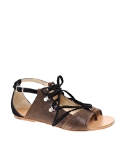 Be&D Rico Flat Leather Sandal