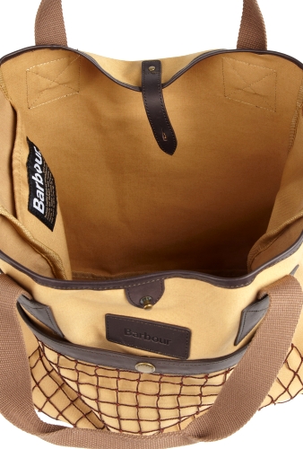 Beige Canvas Web Front Tote by Barbour