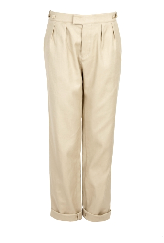 Beige Linen Pique Chinos by See by Chloe