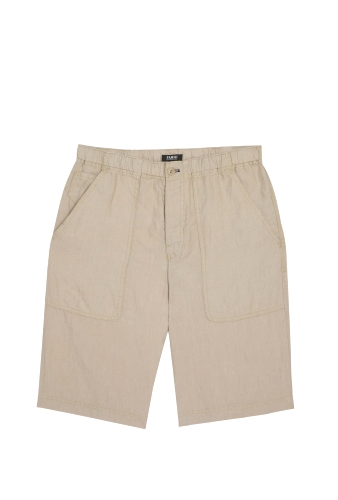 Beige Linen Relaxed Fit Shorts by Farhi by Nicole Farhi