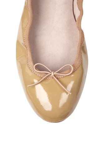Beige Plain Stretch Ballet Pump by Bloch