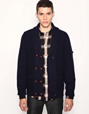 Ben Sherman Double Breasted Waffle Cardigan