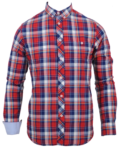 Ben Sherman LS Shirt Sparkling Red