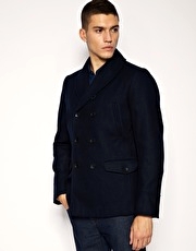 Ben Sherman Shawl Collar Pea Coat