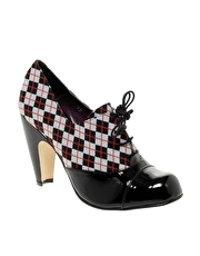 Beyond Skin Toni Lace Up Suede And Patent Court Shoes