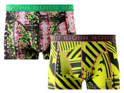 Björn Borg - 2-pack Glitch & Dazed Black Trunk