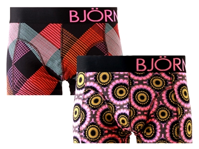 Björn Borg - 2-pack Phsycedelic/Check Black Trunk