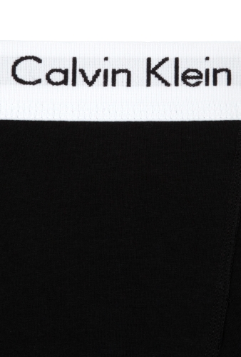 Black 3 Pack Cotton Trunks by Calvin Klein