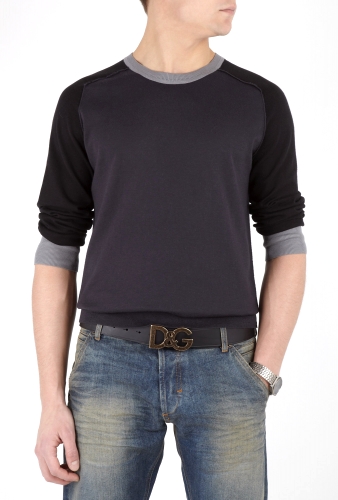 Black Antique Logo Buckle Belt by D&G