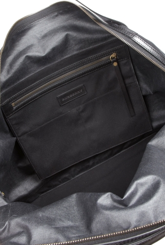 Black Canvas Scotley Overnight Bag by Burberry