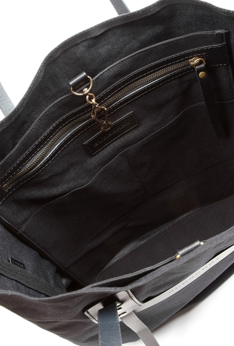 Black Canvas Wheatley Tote Bag by Burberry