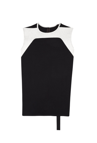 Black Contrast Panel Sleeveless Top by Rick Owens DRKSHDW