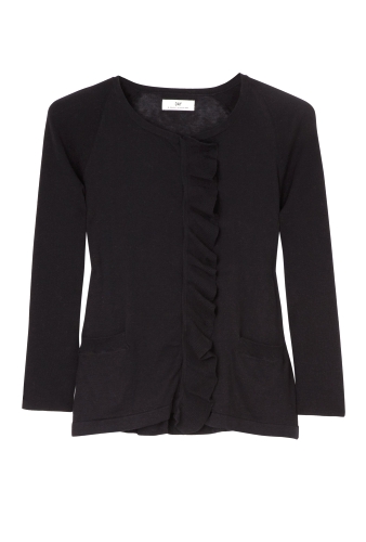 Black Day Fille Waterfall Frill Cardigan by Day Birger et Mi